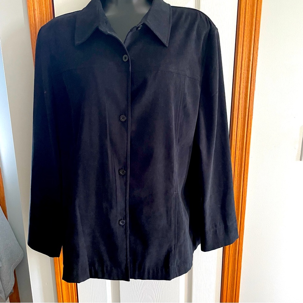 Norton McNaughton Black Shirt/Jacket- size 18